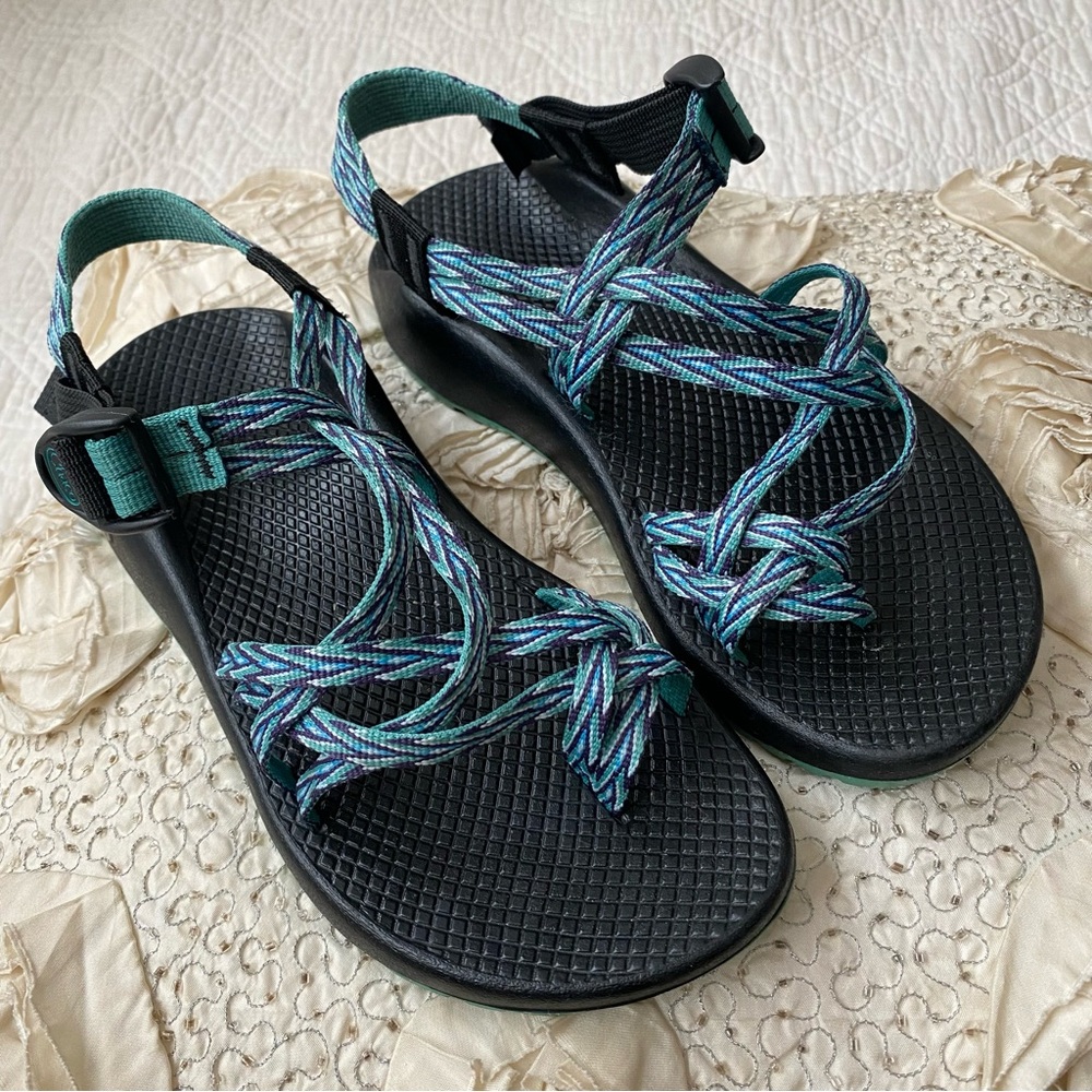 Chaco Women’s Summer Multicolored Braided Active Hiking Camping Sandals Size 7 - Picture 2 of 14